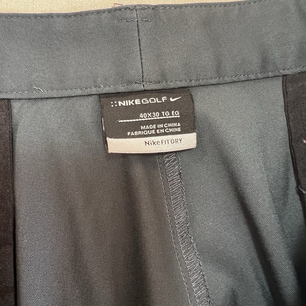 Nike Golf Fit Dry Pants Mens 40x30 Dark Grey Charcoal Performance Trousers - Picture 3 of 10